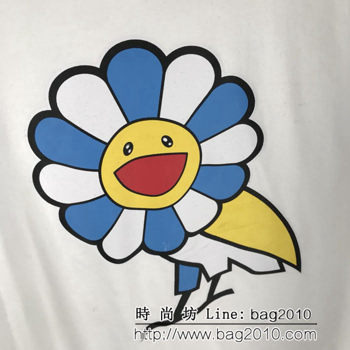 OVO X 村上隆19SS早春新聯名 OVO聯名村上隆 ins爆款 男款白色短袖 ydi1654